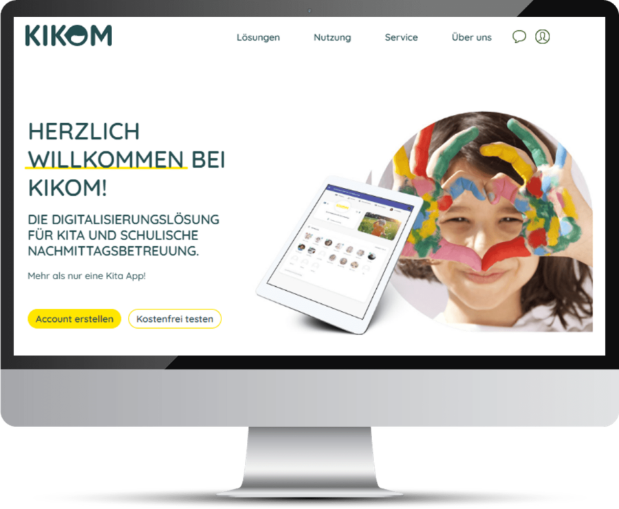 Titelbildschirm der KIKOM Browser Oberfläche.